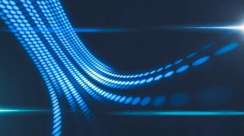 Visionary data flow and transfer on cyber space Stock Illustration
