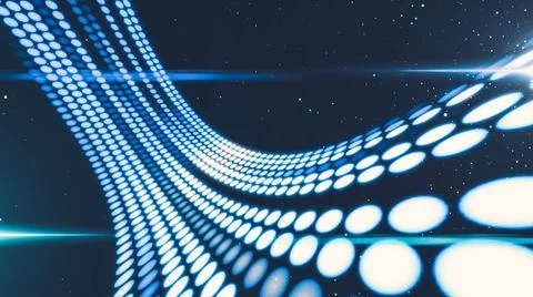 Visionary data flow and transfer on cyber space 스톡 일러스트