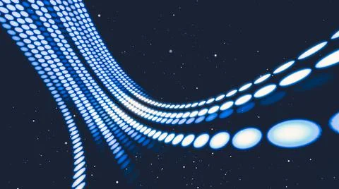 Visionary data flow and transfer on cyber space Stock Illustration
