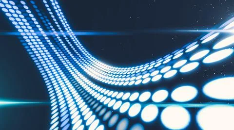 Visionary data flow and transfer on cyber space Stock Illustration