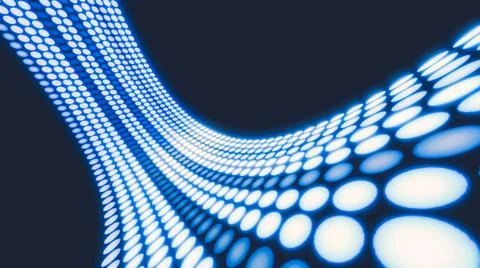 Visionary data flow and transfer on cyber space Illustrazione stock