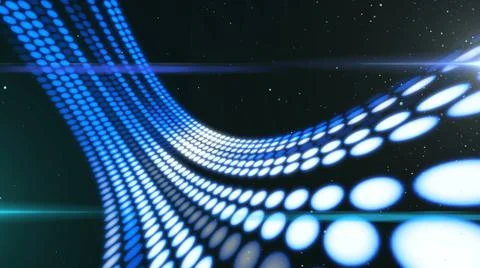 Visionary data flow and transfer on cyber space Stock Illustration
