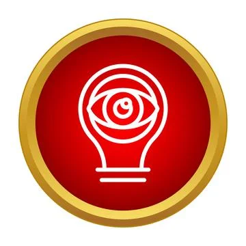 Visionary idea light bulb icon design Stock Illustration