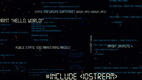 Visionary programming and coding of future software Stock Footage 154877584