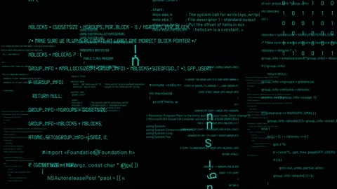 Visionary programming and coding of future software Stock Footage 155255101