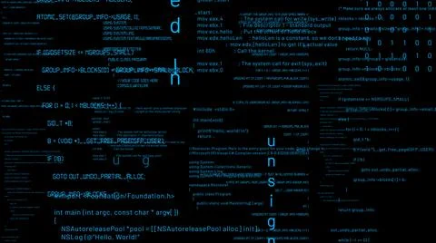 Visionary programming and coding of future software Stock Illustration