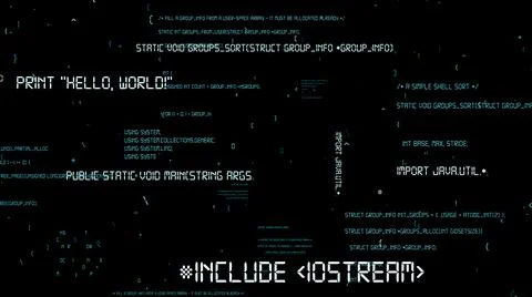 Visionary programming and coding of future software Stock Illustration