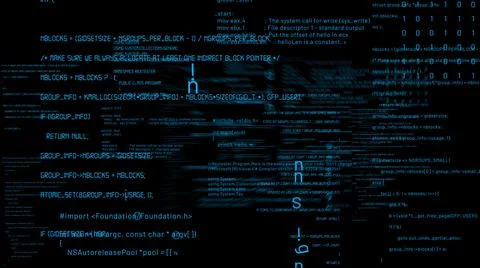 Visionary programming and coding of future software Stock Illustration