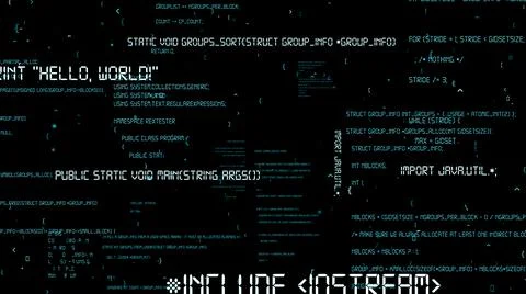 Visionary programming and coding of future software イラスト素材