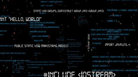 Visionary programming and coding of future software Stock Illustration