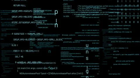 Visionary programming and coding of future software Stock Illustration