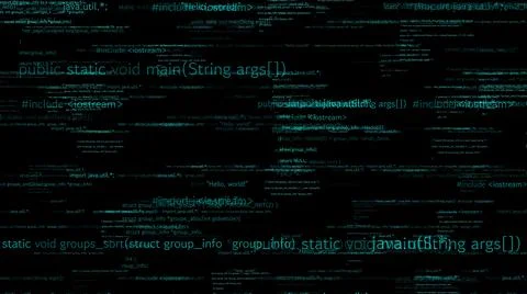 Visionary programming and coding of future software Stockillustratie