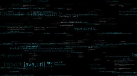 Visionary programming and coding of future software Stock-Illustration