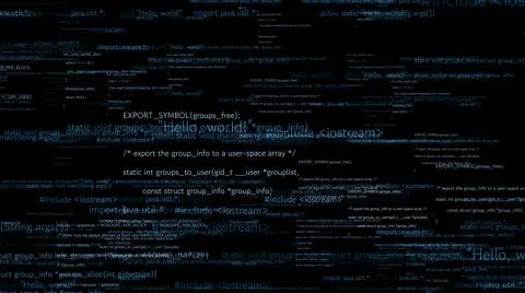 Visionary programming and coding of future software Stock Illustration