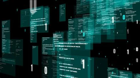 Visionary programming and coding of future software Stock Illustration