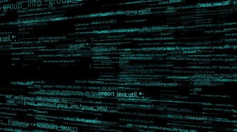 Visionary programming and coding of future software Stock-Illustration