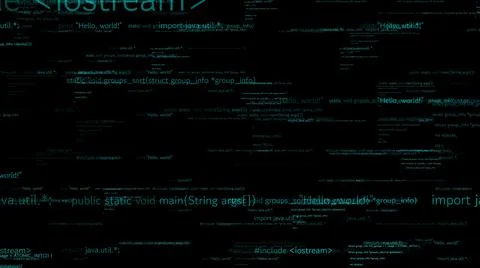 Visionary programming and coding of future software Stock Illustration