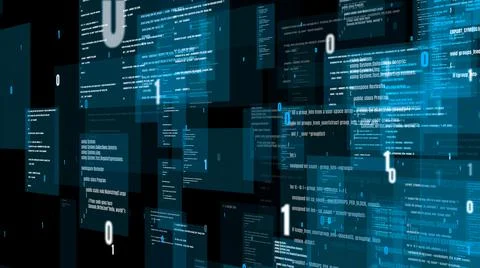 Visionary programming and coding of future software Stock Illustration