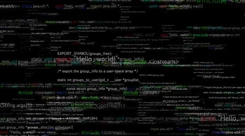 Visionary programming and coding of future software Stock-Illustration