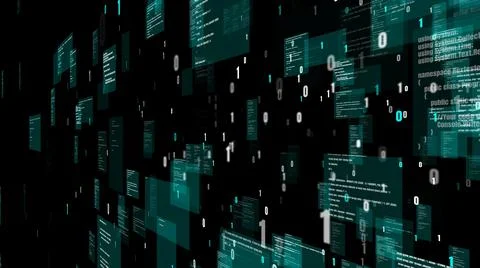 Visionary programming and coding of future software Stock Illustration