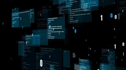 Visionary programming and coding of future software Stock-Illustration