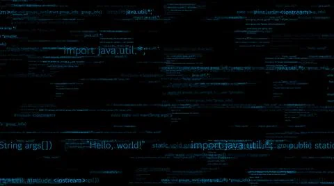 Visionary programming and coding of future software Stock-Illustration