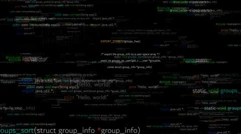 Visionary programming and coding of future software Stock Illustration