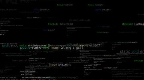 Visionary programming and coding of future software Stock Illustration