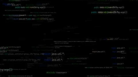 Visionary programming and coding of future software Stock-Illustration