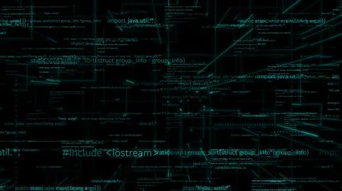 Visionary programming and coding of future software Stock Illustration