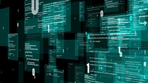 Visionary programming and coding of future software Stock Illustration