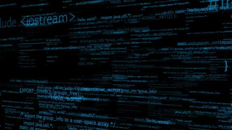 Visionary programming and coding of future software Stock-Illustration