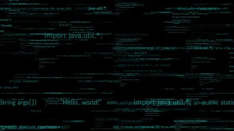 Visionary programming and coding of future software Stockillustratie