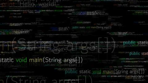 Visionary programming and coding of future software Stock Illustration