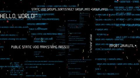 Visionary programming and coding of future software Stock Photos