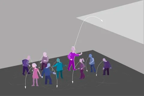 Visionary sees one step ahead. Ability to think creatively in a crisis Stock Illustration