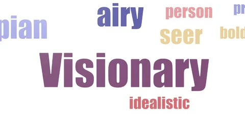Visionary Tag Cloud Animated Isolated On White 스톡 동영상 103562299
