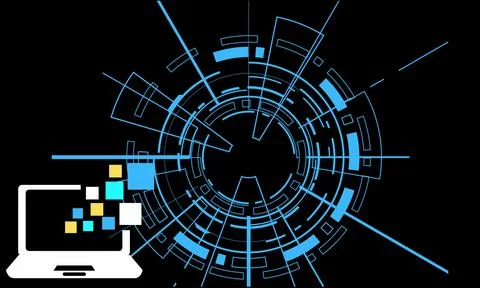 Visionary technology vector 스톡 일러스트