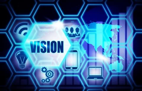 Vision,background model concept Business Internet ,Innovation Computer Data Stock Illustration