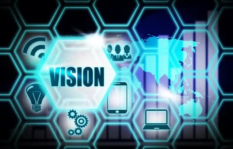 Vision,background model concept Business Internet ,Innovation Computer Data Stock Illustration