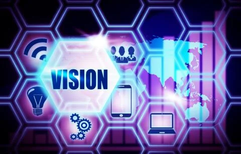 Vision,background model concept Business Internet ,Innovation Computer Data Stock Illustration