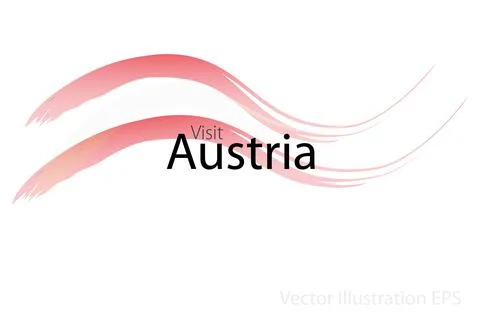 Visit Austria Vector Illustration Stock Illustration