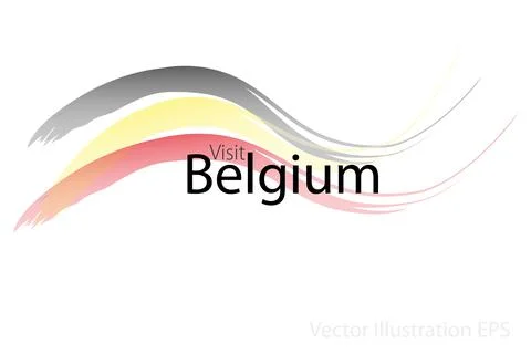 Visit Belgium Vector Illustration Stock Illustration