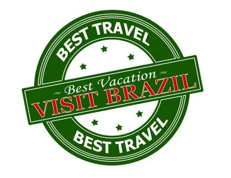 Visit Brazil Stock Illustration