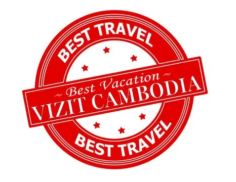 Visit Cambodia Stock Illustration
