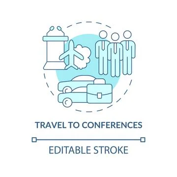 Visit conferences concept icon Illustrazione stock