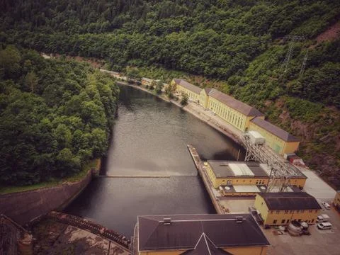 Visit a damn in germanys nature while summer Stock Photos