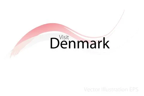 Visit Denmark Vector Illustration Stock Illustration