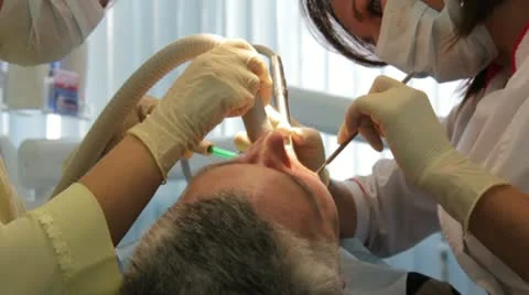 The visit to the dentist 库存影片 12884797