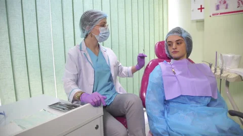 Visit to the Dentist Stock Footage 85897421